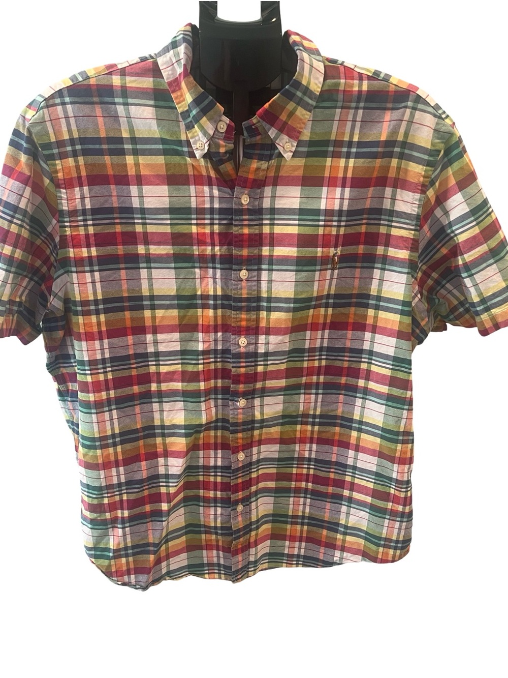 Ralph Lauren Multicolor Plaid Short-Sleeve Button-Down Shirt